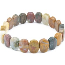 Murty99 Rolex Model Oval Kesim Hakiki Okyanus Jasper Taşı Bileklik