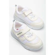 Şiringenç Ortopedik Kız Çocuk Spor Ayakkabı Beyaz Cırtlı Anorak Malzeme