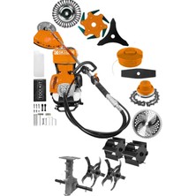 Graizer Alman 11 In 1 Setli Sirt Tipi Benzinli Motorlu Ot Çalı Tırpanı Çim Biçme Makinesi Tırpan 11 Parça