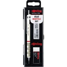 Rotring Tikky Okul Seti 0.7 mm Beyaz Versatil Kalem + Silgi + Uç