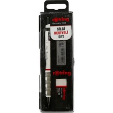 Rotring Tikky Okul Seti 0.7 mm Beyaz Versatil Kalem + Silgi + Uç
