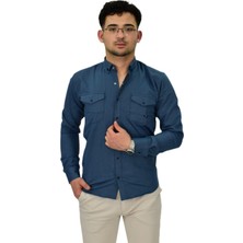 Erkek Spor Likralı Gömlek BGL-ST04343