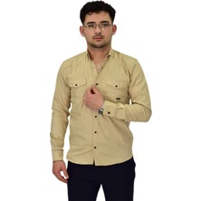 Erkek Spor Likralı Gömlek BGL-ST04343