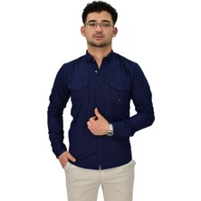 Erkek Spor Likralı Gömlek BGL-ST04343