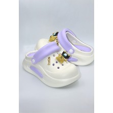 Shoemix Dolgu Taban Kadın Lila Eva Terlik ( Bir Beden Büyük Alınız )