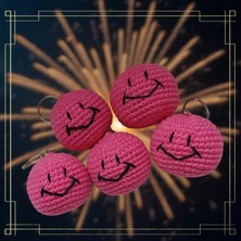 Mady Toyss Amigurumi Gülen Yüz Anahtarlık [ 1 Adet Fiyatıdır ]