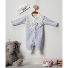 Annora Baby Güpür Yaka Kız Bebek Tulumu
