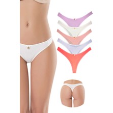 Royaleks 5 Adet Pamuklu Kadın Klasik Tanga Soft Renkler