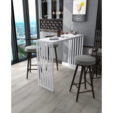 Hnc Home Bar Masası Metal Iskeletli Yüksek Yemek Masası Mutfak Masası Dresuar Kahve Köşesi Peteküstü