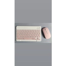 EHZ Teknoloji Apple iPad A16 11inç 2025 Uyumlu Standlı Tablet Kılıfı + Bluetooth Klavye Mouse Set