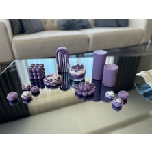 Mum 7 Parça Dekoratif Mum Seti (Doğal Soya Mum) Iza Tasarım