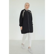Armine Trend Boydan Fermuarlı Kapüşonlu Tunik 25YT409