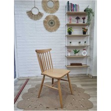 Silla Concept Cilalı Yıldız Sandalye Naturel Ahşap Sandalye Mutfak Sandalyesi