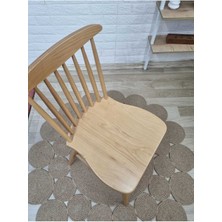 Silla Concept Cilalı Yıldız Sandalye Naturel Ahşap Sandalye Mutfak Sandalyesi