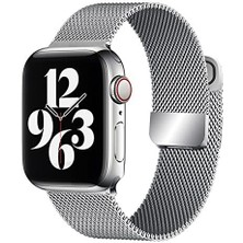 Kumi Apple Watch 42/44/45/49MM  Mıknatıslı Hasır Demir Kordon Milanese