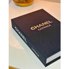 Kumaş Kutu Chanel Siyah Gümüş Italyan Kaplı Dekoratif Kumaş Kutu