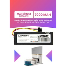 Electroll Philips Homerun 7000 Serisi Aqua XU7100/02 Batarya (Maksimum Kapasite) 7000MAH Robot Süpürge Pil