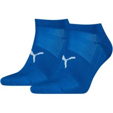 Puma Unisex 2'li Spor Ayakkabı Çorap Hafif Destek ve Konfor Sağlayan Mavi