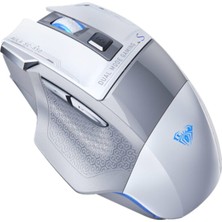 SC550 Çift Modlu 4800DPI 7 Tuşlu Makrolu 2.4ghz Kablosuz ve Kablolu Şarj Edilebilir Optik Rgb Oyuncu Gaming Mouse Beyaz