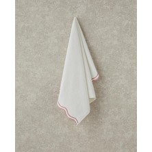 Home Retro Ws Pamuklu Nakışlı Yüz Havlusu Ekru - Pembe