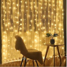 Storemax 2 Metre 3 * LED Lambalı Saçaklı 216 Dekoratif 12 Kutlama Doğumgünü Baby Shower Özel Günler Işık Fişli LED Perde Yeni
