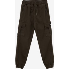 Jeep Lastikli Bel Lastikli Paça Haki Erkek Çocuk Kargo Pantolon J5SB-PNT7812