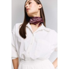 DeFacto Oversize Basic Paraşüt Beyaz Gömlek E6693AX25SP