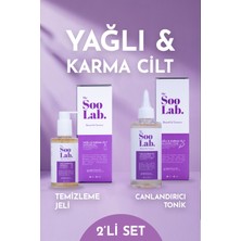 The Soo Lab Yağlı ve Karma Ciltler İçin Temizleme Jeli ve Tonik | Allantoin, Salicylic Acid, Panthenol | 200 ml