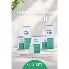 The Soo Lab Kuru ve Hassas Ciltler İçin Temizleme Jeli, Tonik, Serum | Hyaluronic Acid, Panthenol, Centella