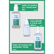 The Soo Lab Kuru ve Hassas Ciltler İçin Temizleme Jeli, Tonik, Serum | Hyaluronic Acid, Panthenol, Centella