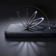 Mcdodo PC-4932 Apple iPhone 16 Pro Uyumlu Halka Standlı  Magsafe Siyah  Kapak
