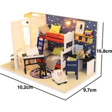 Minyaturia LED Işıklı Minyatür Oda Maketi – Ahşap Kendin Yap Hobi Seti | Dekoratif DIY Maket Ev - Minyatür Maket Kiti