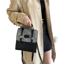 Shatıan Yeni Retro Çanta Kadın Tek Omuz Çift Omuz Çok Amaçlı Küçük Kare Çanta Moda Kadın Çantası Üst Düzey Çapraz Çanta (Yurt Dışından)
