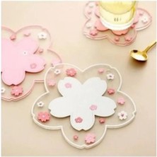 Yanmaz Kaydırmaz Japon Kiraz Çiçeği Altlık Bardak Tencere Altlığı