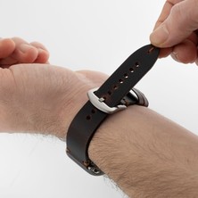 Minval Apple Watch Deri Kordon Ultra 2 9 8 SE2 7 6 Se 5 4 3 2 1 serisi 49mm 45mm 44mm 42mm Uyumlu Kadın Erkek için Uniseks El Yapımı Crayz Kızıl Kahve Kayış