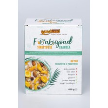 Good Food Probiyotik & Prebiyotik granola, 3'lu Paket Kayısı, Keten Tohumu, Kayısı ve Hurma Barı Parçacıklı, 3x400 gr