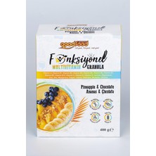 Good Food Ananaslı & Çikolatalı granola, 3'lu Paket  Yüksek Lifli, Vitaminli & Mineralli, 3x400 gr