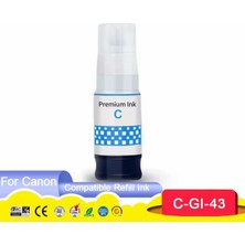 Canon Gı-43 C Mavi G540 / G640 Ithal Muadil Mürekkep - Mavi 70 ml