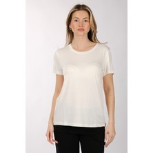 Daido Kadın Oversize T-Shirt - Kısa Kol Yuvarlak Yaka Minimalist Günlük