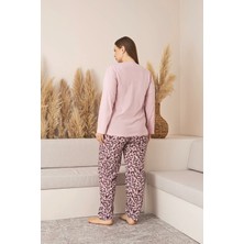 Nisanca Uzun Kollu %100 Pamuk Büyük Beden Anne Pijama Takımı- Anne Özel Serisi