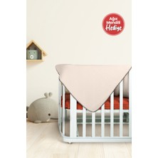 Hafy Baby %100 Pamuk Organik 4 Katlı Müslin Battaniye 80X110 Çoban Dikiş Detaylı