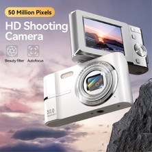 Steldalar 2.4 Inç Retro Dijital Kamera 4K Hd Küçük Taşınabilir Cmos Mini Kamera 50MP 16X Zoom Video Kaydedici Kamera Yeşil (Yurt Dışından)