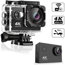 Steldalar Hareketli Kamera, 4K Hd Kamera Wifi Dalış Spor Kamerası Dv Su Geçirmez Açık Hava Su Altı Kamerası (Yurt Dışından)