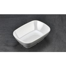 Termoset(Kırılmaz) 14 cm Kare Kayık 6 Lı Beyaz / Tek Ebat