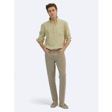 Vizon Dokuma Regular Fit Casual Pamuk Karışımlı Pantolon