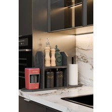 Barin Design Mutfak Düzenleyici Raf ,Baharatlık, Kağıt Havluluk , Kahve Köşesi Standı, Peçetelik Tezgahüstü Raf