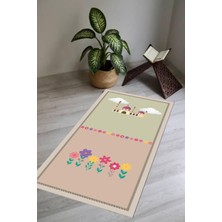 Dijital Baskılı Yıkanabilir Kaymaz Taban Çocuk Seccadesi