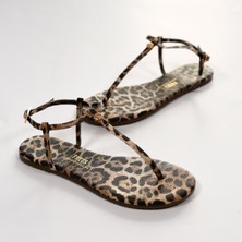 Tkees Kadın Leopar Sandalet