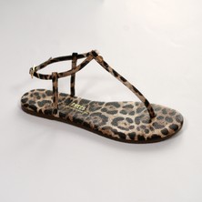 Tkees Kadın Leopar Sandalet