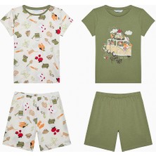 Penti Erkek Çocuk Market Pamuklu Çok Renkli 2li Pijama Takımı